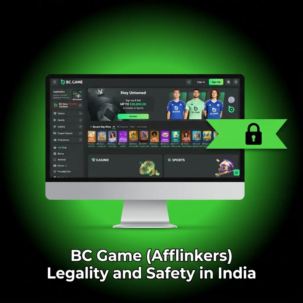 BC Game Afflinkers licensed by Curacao Gaming Authority with SSL encryption ensuring safe, legal online gaming for Indian players